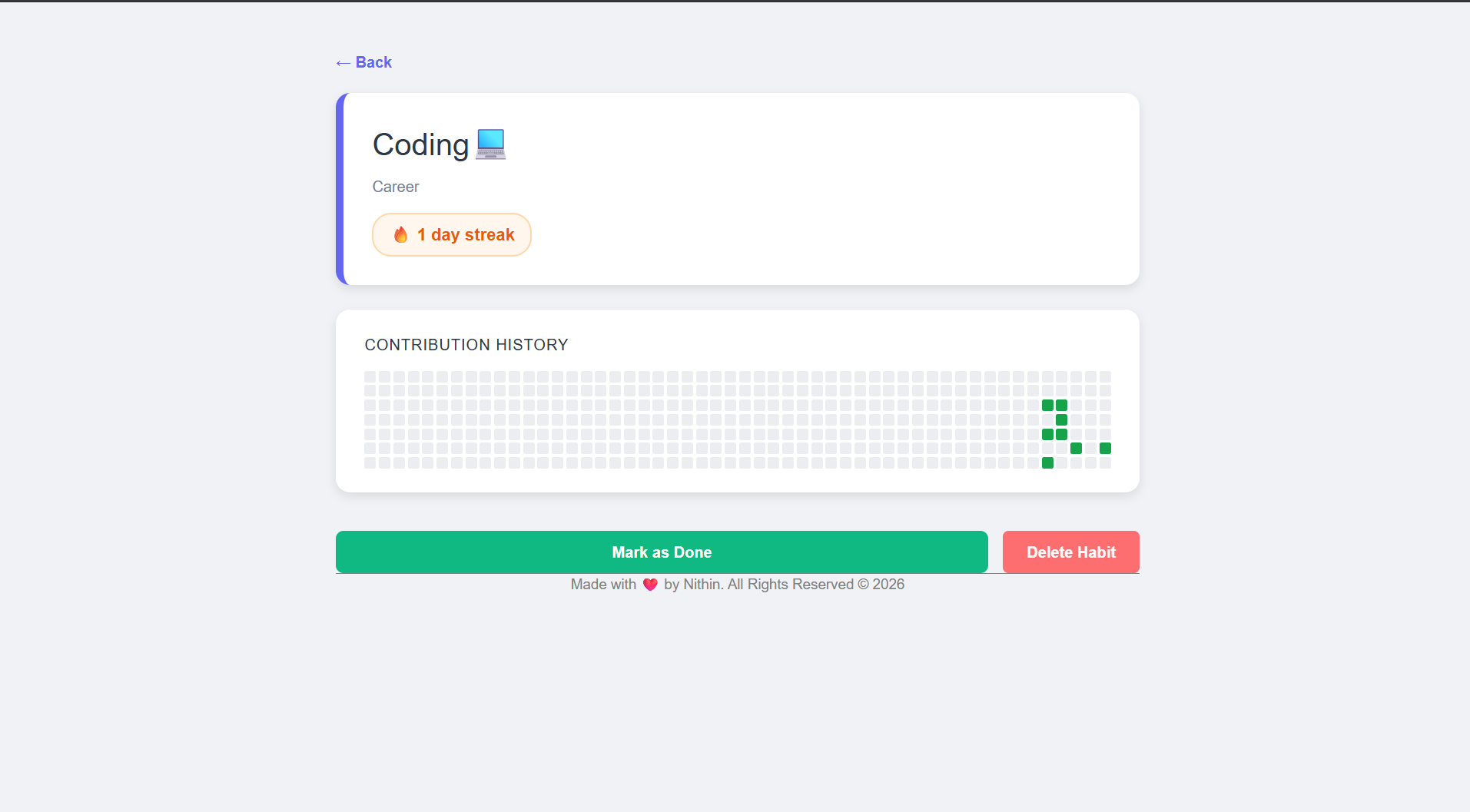 Habit tracker preview